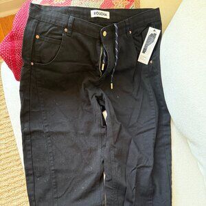 Roucha Delvaux Black Denim Size D 18